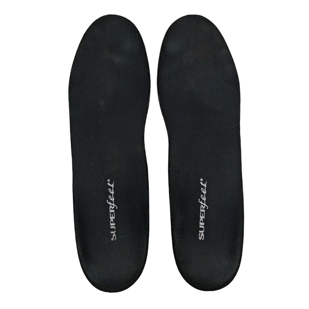 Superfeet Insoles Mens Size F Black Shoe Inserts Arch Support Comfort Orthotic